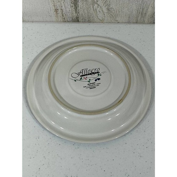 Allegro Stoneware Hearthside Floral Blue Pattern Saucer - Picture 2 of 4